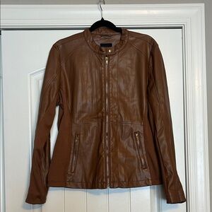 a.n.a Women's Brown Leather Jacket